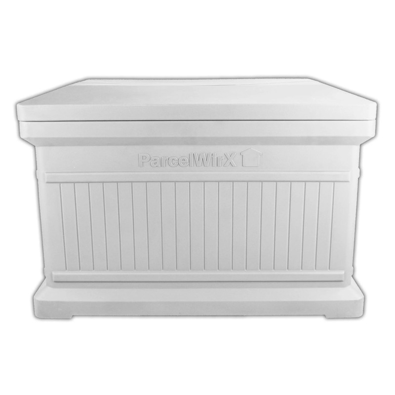 ParcelWirx Horizontal Package Delivery Box with Lift Off Lid Slate Gray